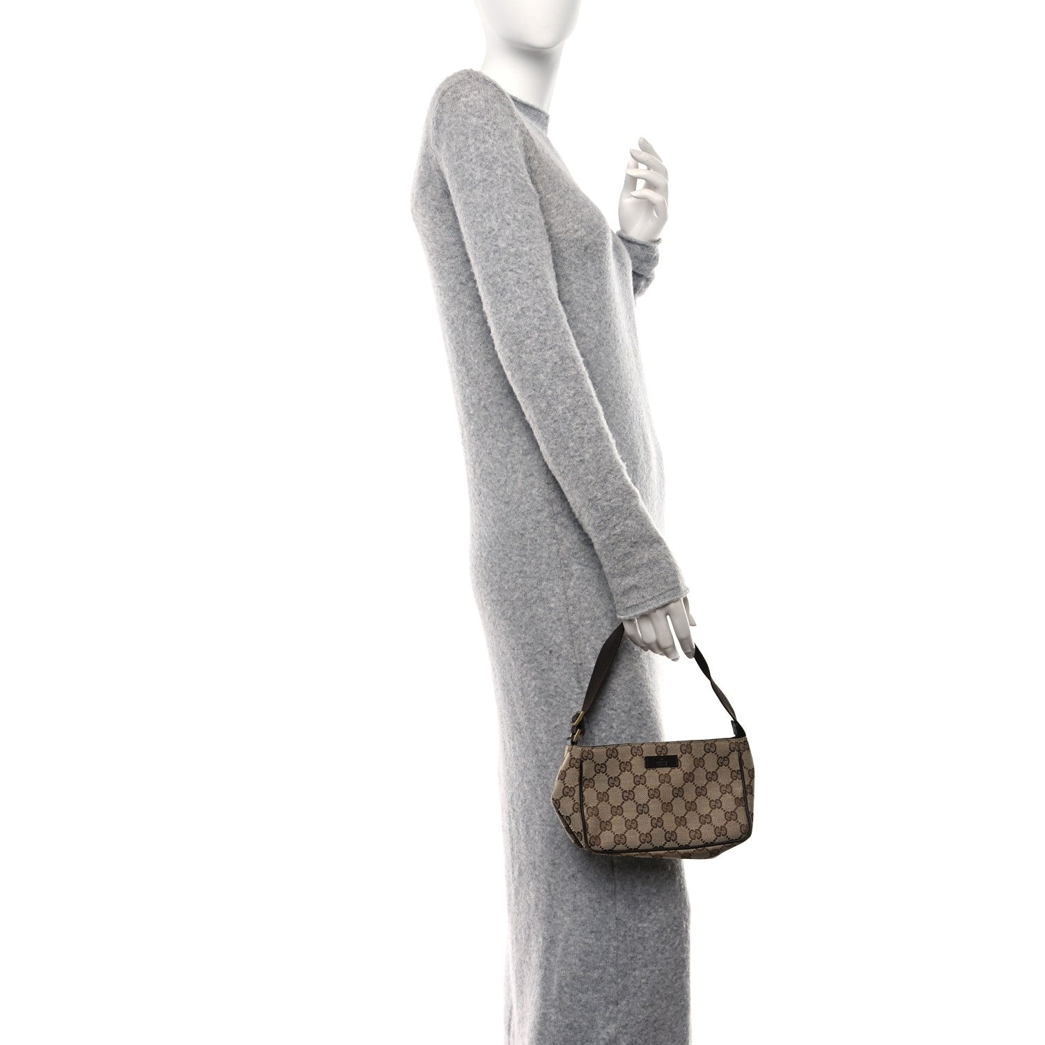 Gucci Monogram Shoulder Bag Dark Brown 2 of 9