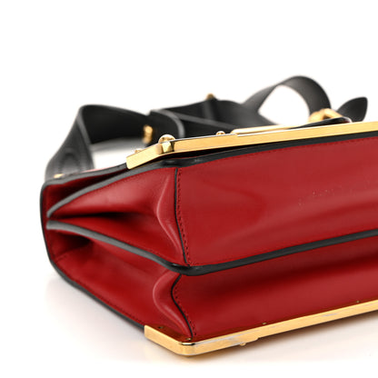 Prada City Calfskin Saffiano Cahier Bag Fuoco Black 9 of 12