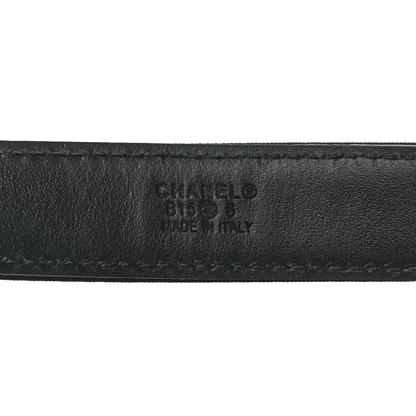 Lambskin Crystal Baguette Logo Belt 75 30 Black