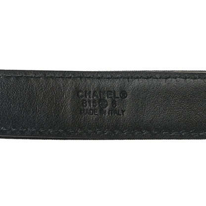 Chanel Lambskin Crystal Baguette Logo Belt 75 30 Black 5 of 7