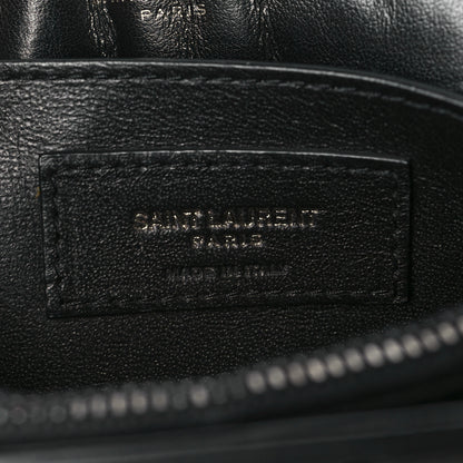 Saint Laurent Calfskin Y Quilted Monogram Monochrome Small Loulou Chain Satchel Black 5 of 8
