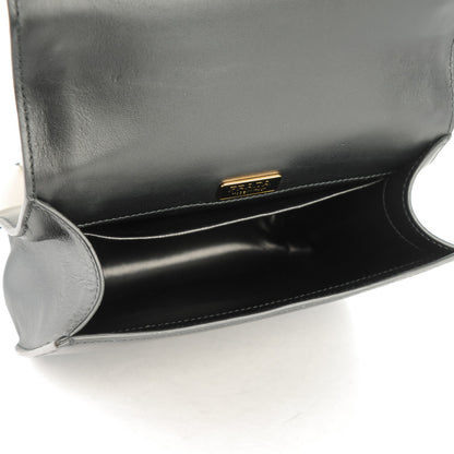 Prada City Calf Pionniere Saddle Bag Black White 5 of 8