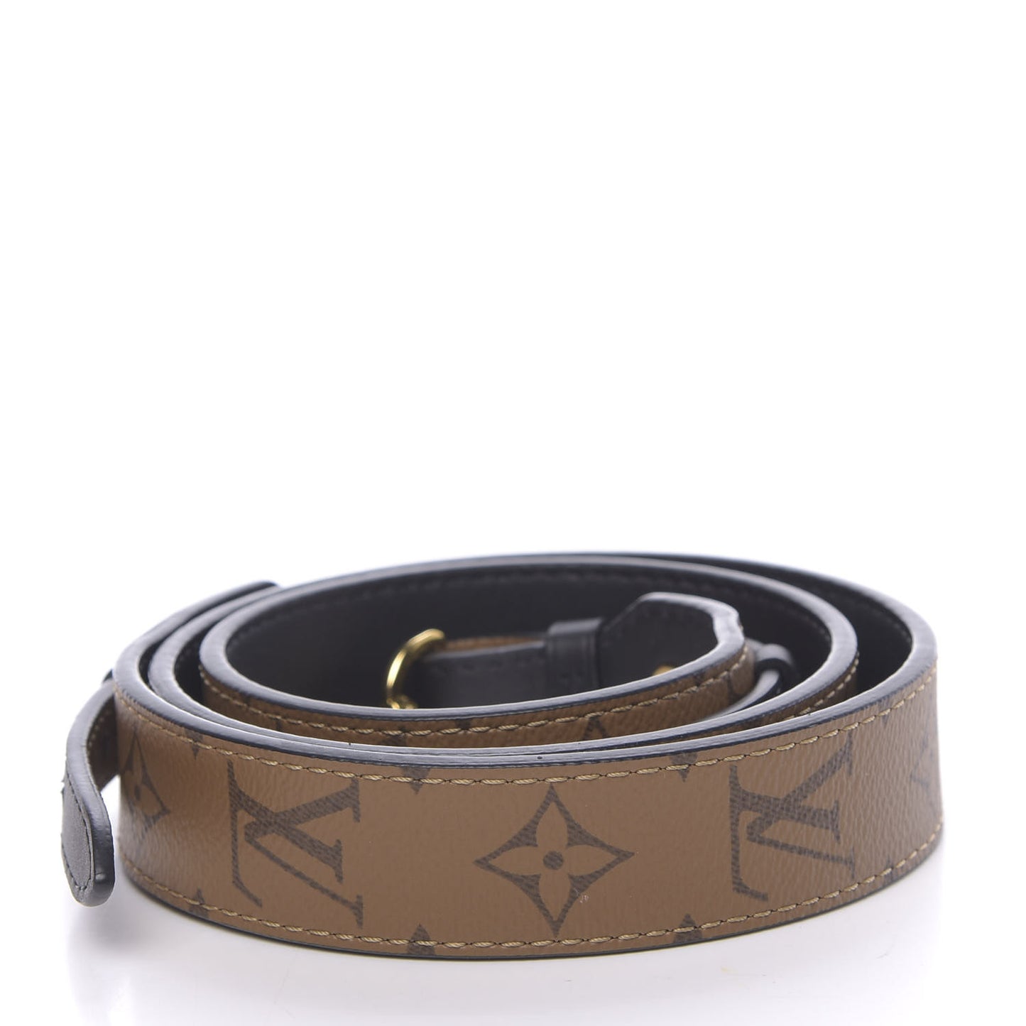 Reverse Monogram Bandouliere Shoulder Strap XL Black