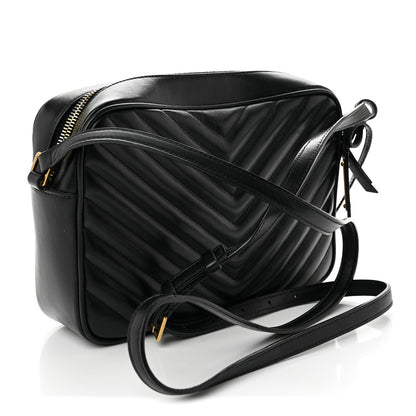 Saint Laurent Calfskin Matelasse Monogram Lou Camera Bag Black 3 of 9