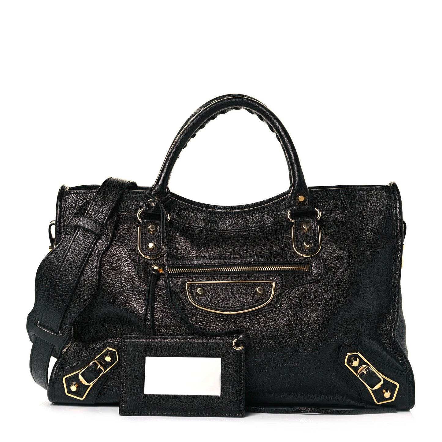 Chevre Gold Metallic Edge Hardware City Black