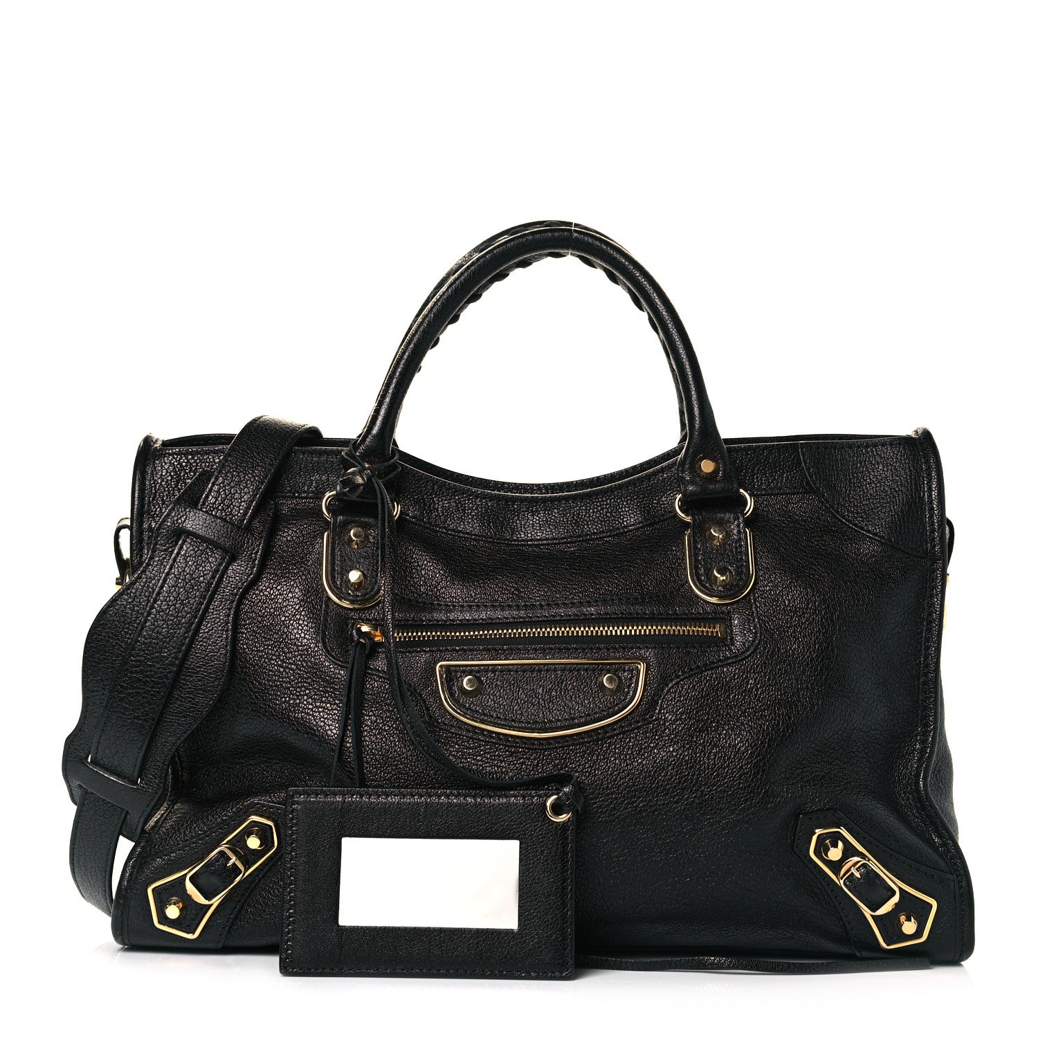 Balenciaga Chevre Gold Metallic Edge Hardware City Black 1 of 9