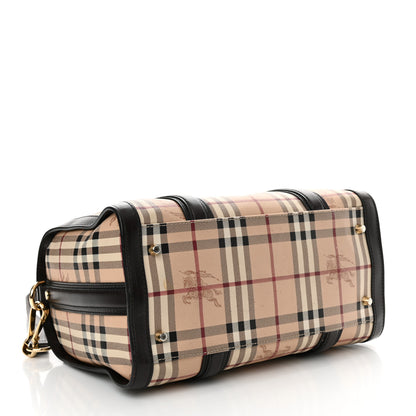 Burberry Haymarket Check Medium Alchester Bowling Bag Chocolate 4 of 14