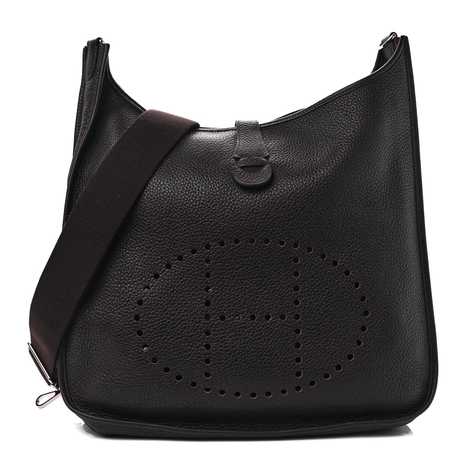 Hermes Taurillon Clemence Evelyne III TGM Chocolate 1 of 7