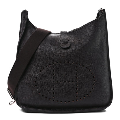 Hermes Taurillon Clemence Evelyne III TGM Chocolate 1 of 7