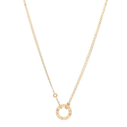 Cartier 18K Yellow Gold 2 Diamond LOVE Necklace 1 of 5