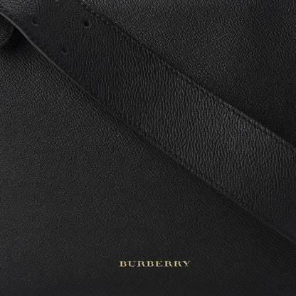 Burberry Soft Grain Calfskin House Check Small Helmsley Crossbody Black 10 of 10
