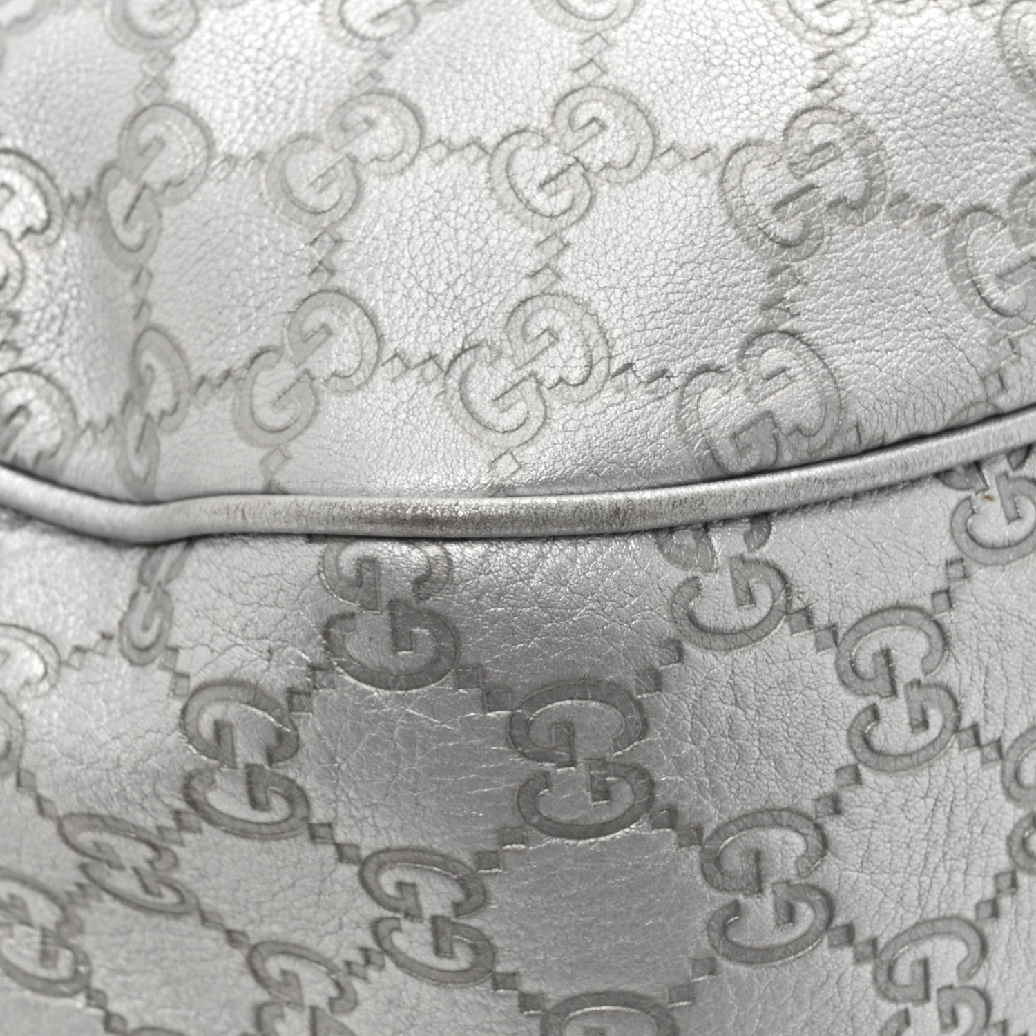 Gucci Metallic Guccissima Medium Sukey Hobo Silver 17 of 19