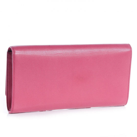 Saint Laurent Goatskin Small Belle de Jour Clutch Fuchsia 3 of 8