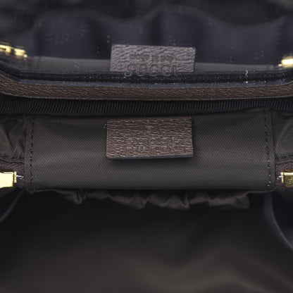 Gucci GG Supreme Monogram Textured Calfskin Web Ophidia Vanity Cosmetic Case Beige Ebony New Acero 7 of 11