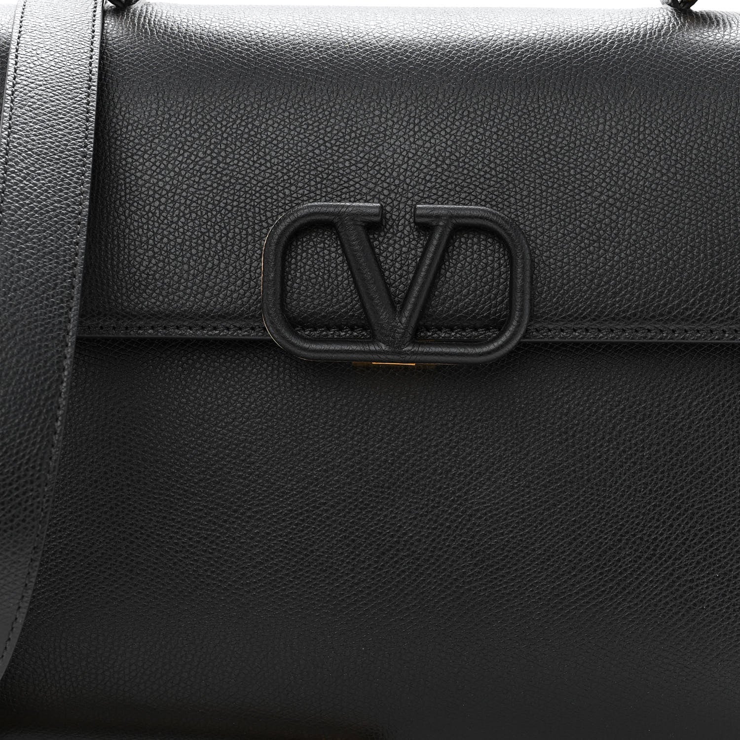 Valentino Garavani Grainy Calfskin Medium VSling Top Handle Bag Black 7 of 9