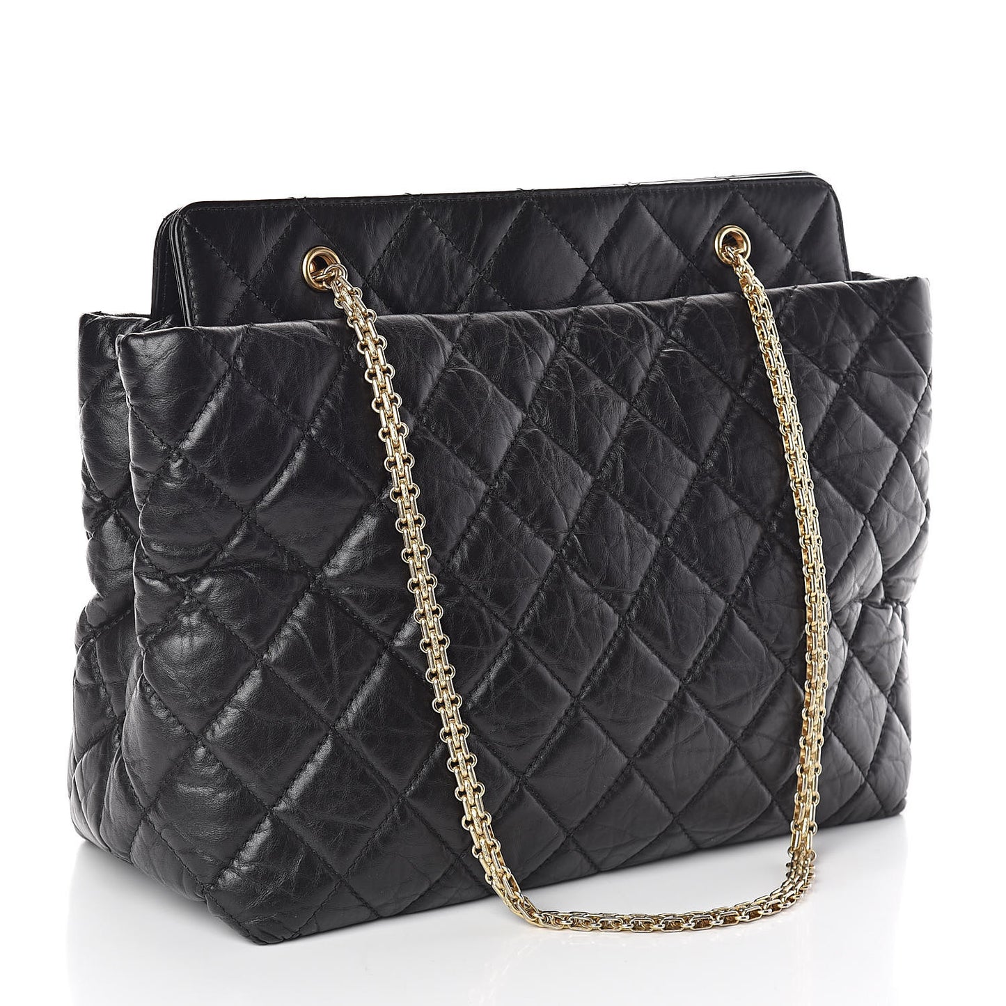 Aged Calfskin Reissue 2.55 Tote Black