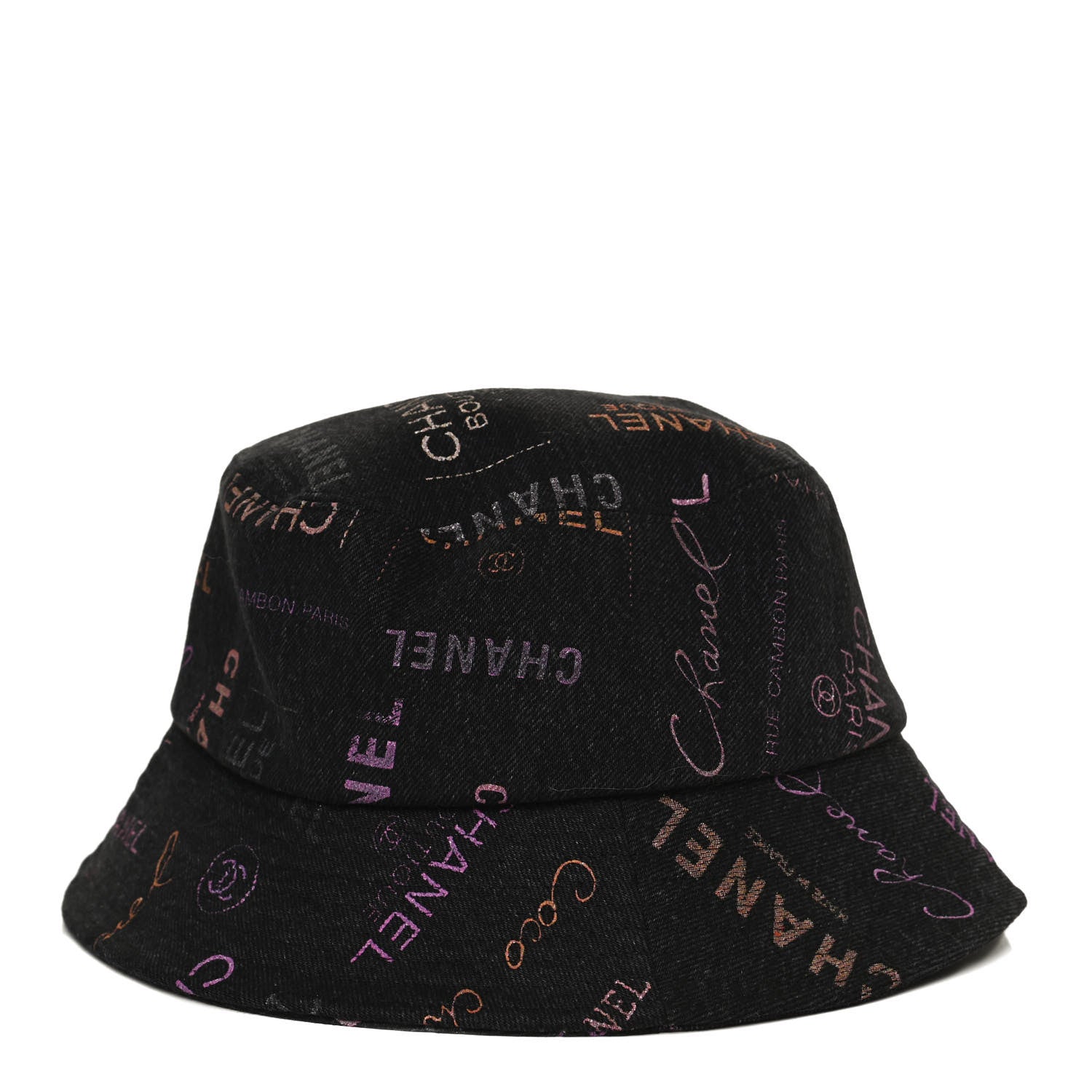 Chanel Denim Mood Cloche Bucket Hat L Black 1 of 7