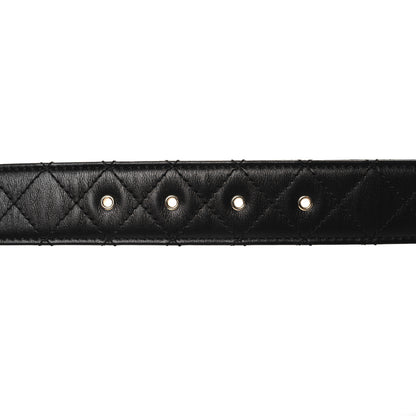 Chanel Calfskin Quilted CC Chain Belt 70 28 Black 3 of 6