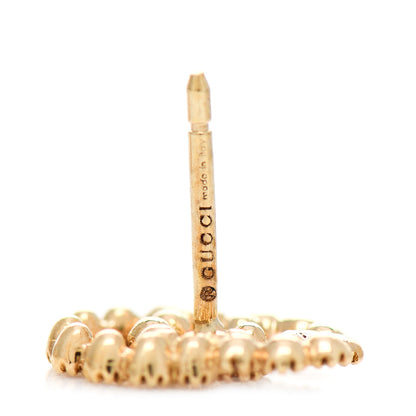 Gucci 18K Yellow Gold Diamond Running G Earrings 4 of 6