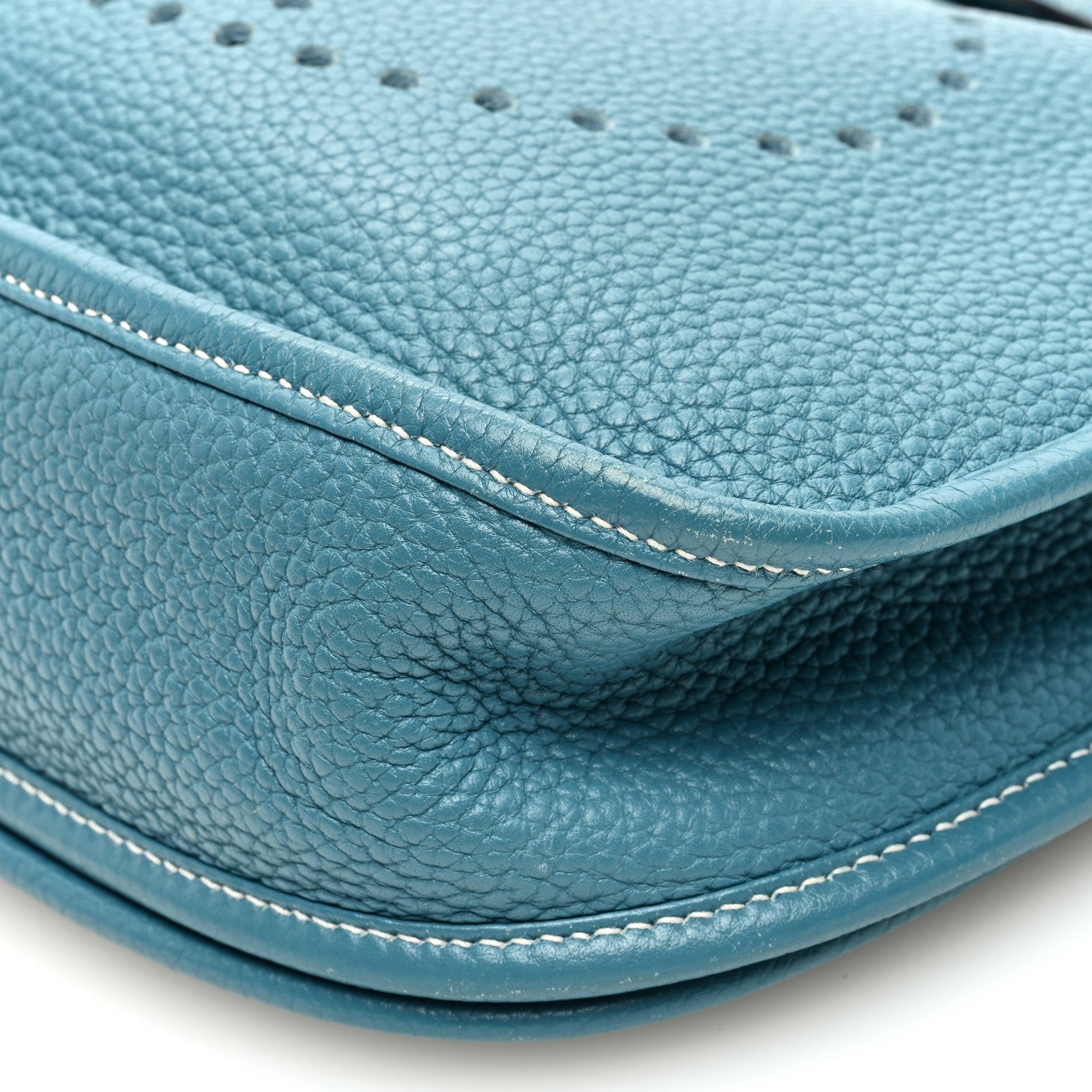 Hermes Taurillon Clemence Evelyne III PM Blue Jean 10 of 11