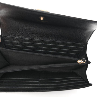 Chanel Caviar Quilted Large Boy Gusset Flap Wallet Black 5 of 10