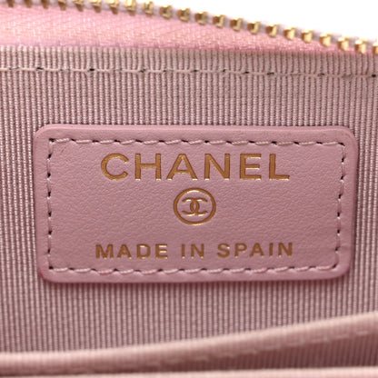 Chanel Caviar Quilted Zip Coin Purse Light Pink 6 of 8