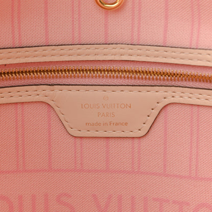 Louis Vuitton Damier Azur Braided Neverfull MM Pink 7 of 10