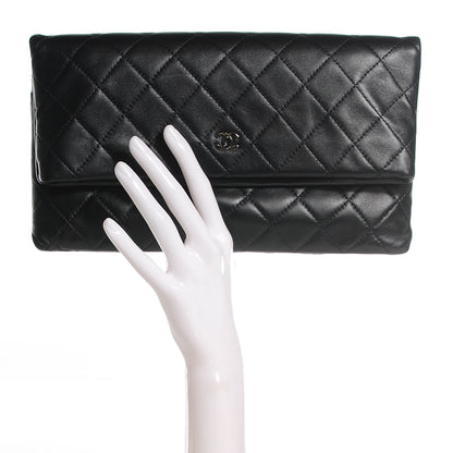 Chanel Lambskin Quilted CC Beauty Clutch Black 2 of 8