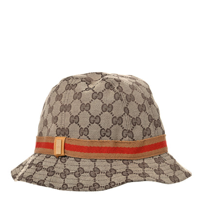 Gucci Monogram Web Bucket Hat M Brown 1 of 6