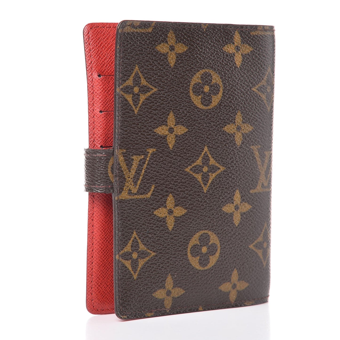 Monogram Groom Small Ring Agenda Cover Red