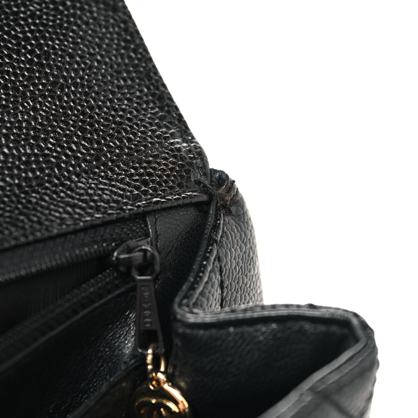 Caviar Quilted Jumbo Kelly Flap Black