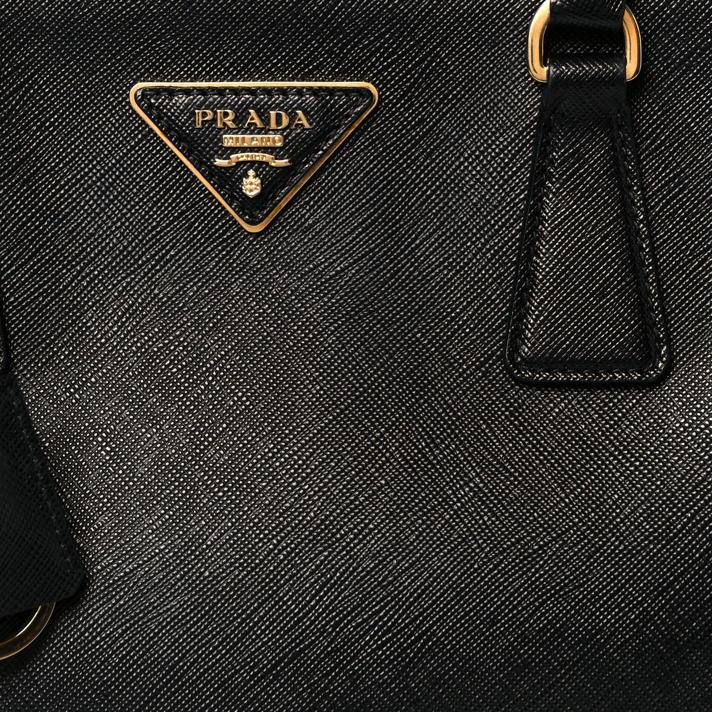 Saffiano Small Galleria Double Zip Tote Black