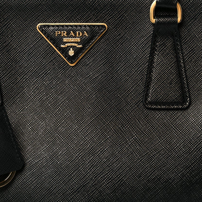Prada Saffiano Small Galleria Double Zip Tote Black 9 of 11