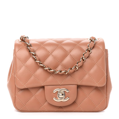 Chanel Lambskin Quilted Mini Square Flap Brown 1 of 11