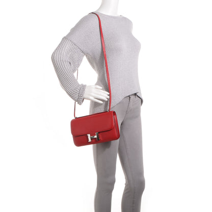 Hermes Epsom Constance Elan 25 Rouge Casaque 2 of 9