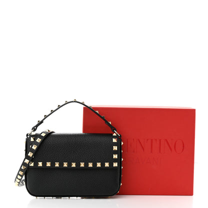 Valentino Garavani Grainy Calfskin Rockstud Crossbody Pouch Black 10 of 10