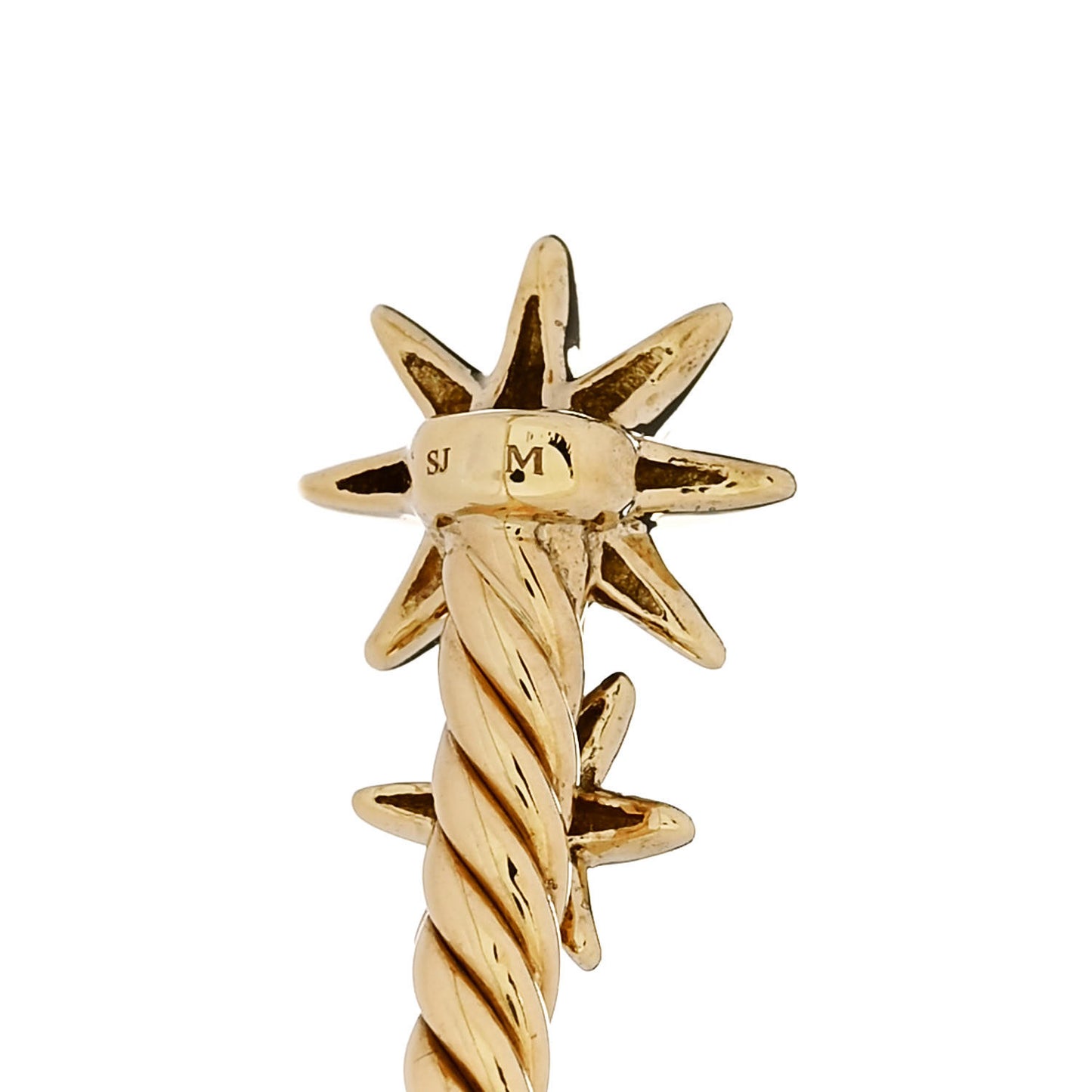 18K Yellow Gold Diamond Petite Starburst Cable Bracelet