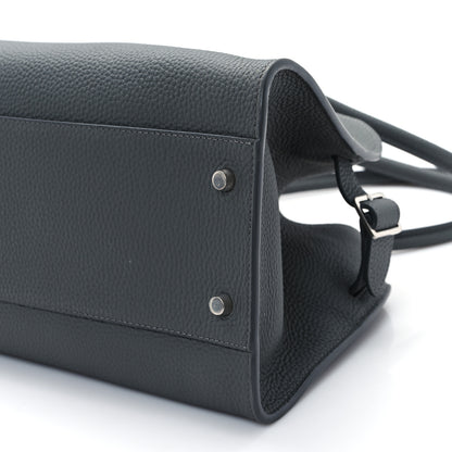 The Row Grained Calfskin Margaux Shoulder 12 Timouse Grey 9 of 10