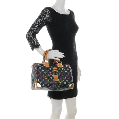Louis Vuitton Monogram Multicolor Speedy 30 Black 2 of 9