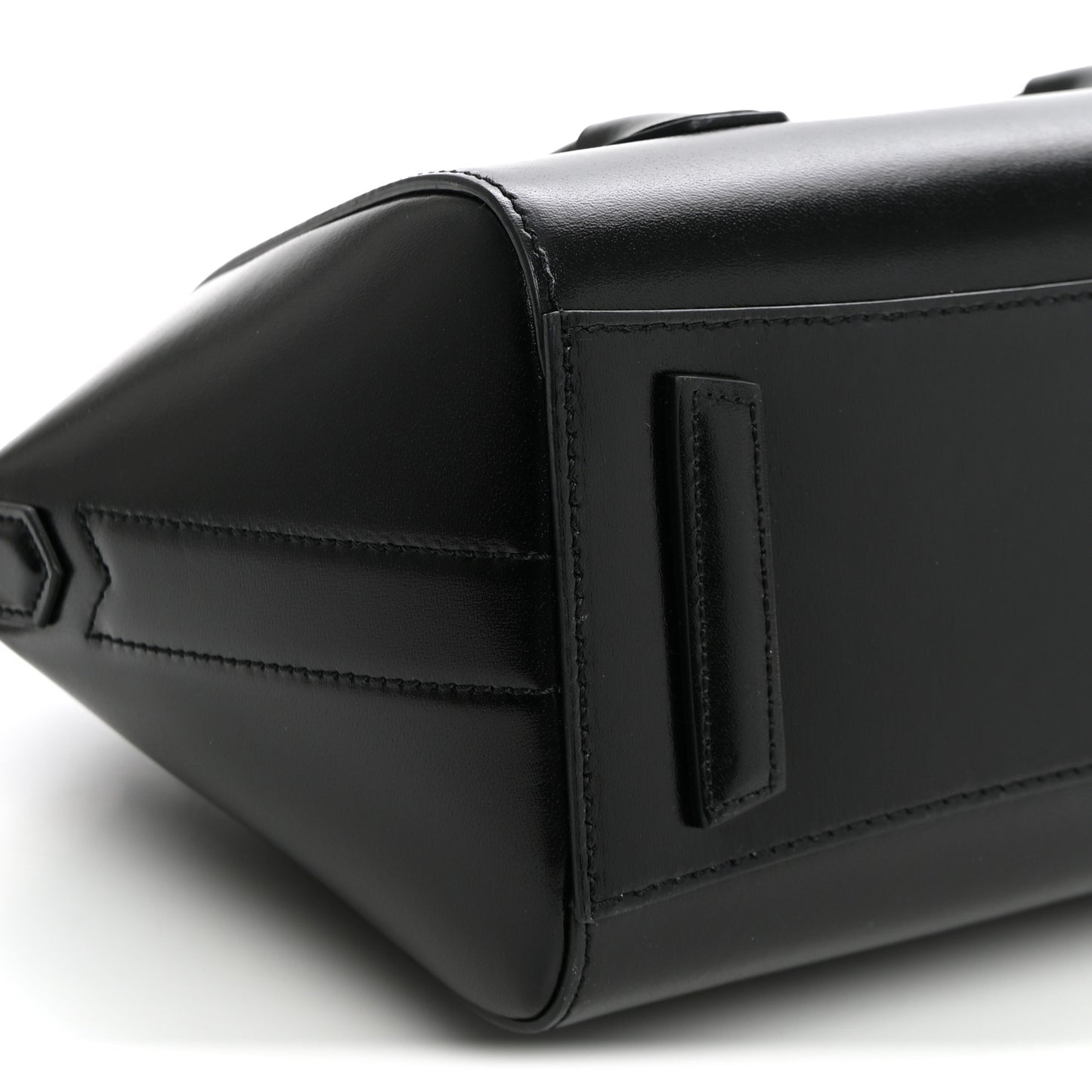 Box Calfskin Mini Lock Antigona Shoulder Bag Black
