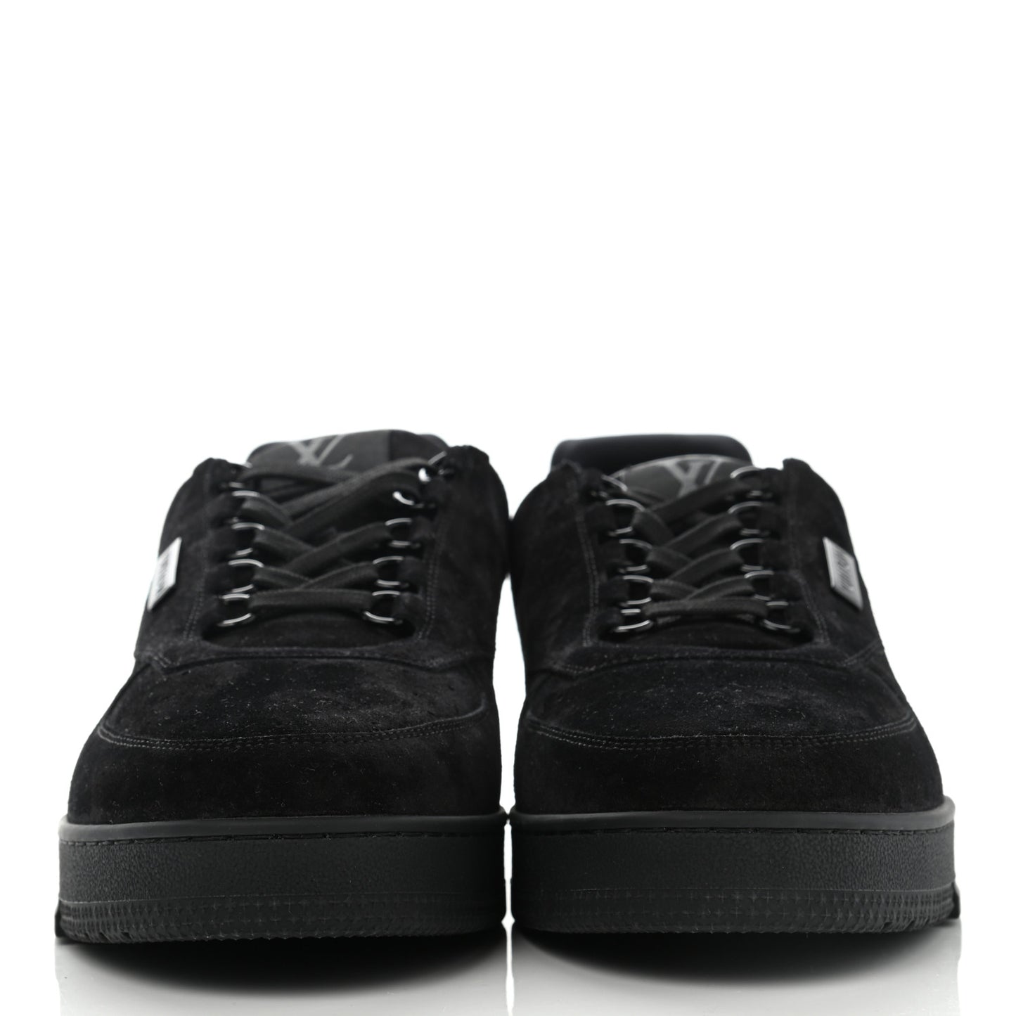 Suede Mens LV Trainer Sneakers 10 Black