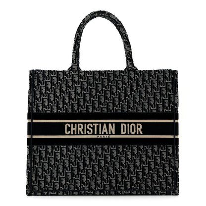 Christian Dior Oblique Velvet Large Book Tote Blue Multicolor Blue Multicolor 1 of 11