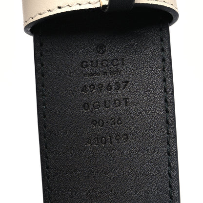 Gucci Calfskin Queen Margaret Bee Belt 90 36 White 3 of 5