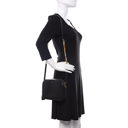 Saint Laurent Calfskin Medium Classic Monogram Camera Bag Black 2 of 10