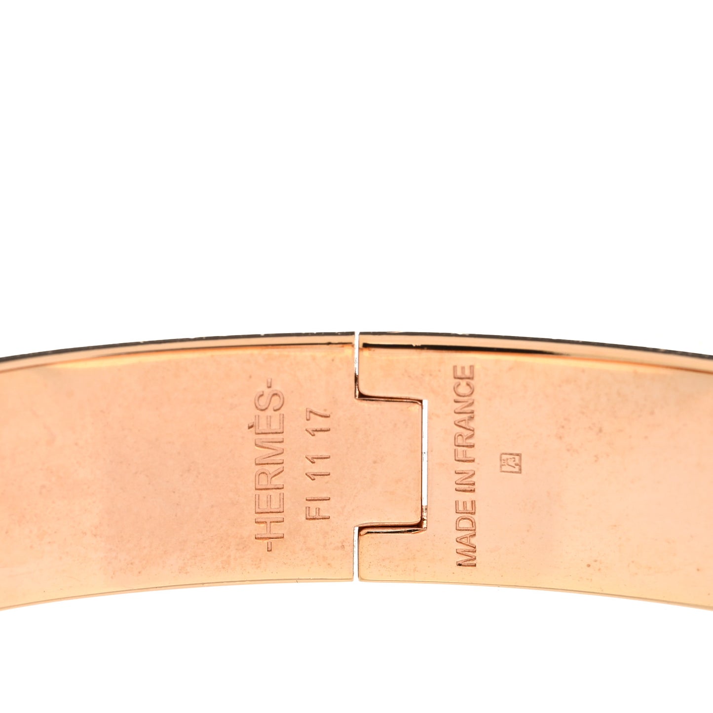 Enamel Narrow Clic Clac H Bracelet PM White