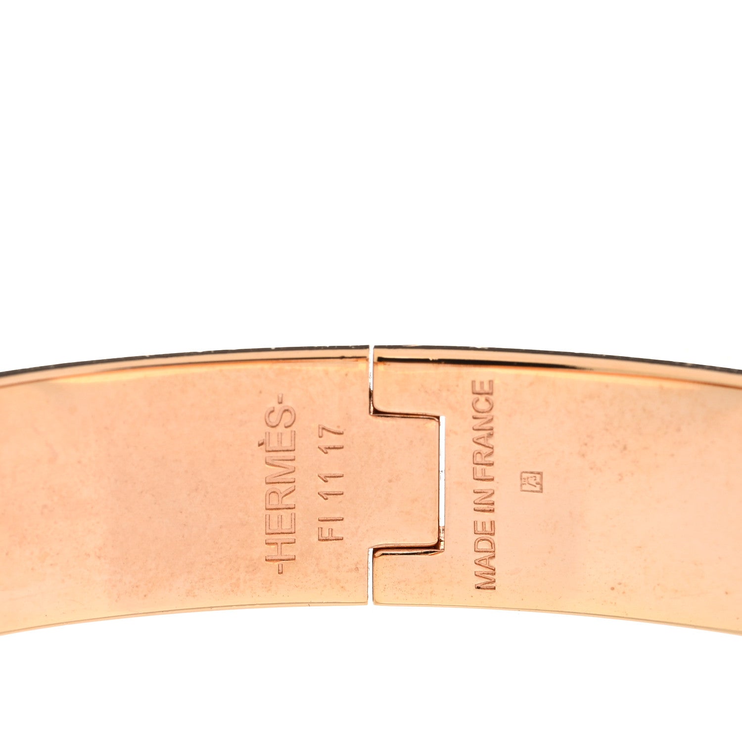 Hermes Enamel Narrow Clic Clac H Bracelet PM White 4 of 5