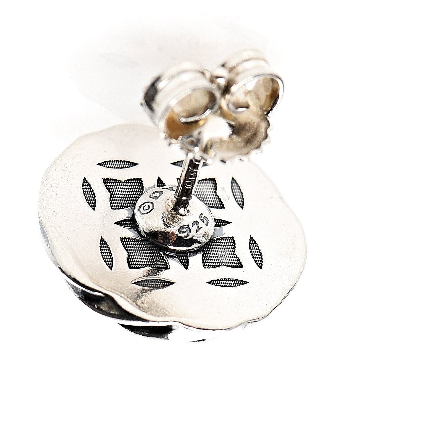 David Yurman Sterling Silver 14mm Sculpted Cable Stud Earrings 5 of 5