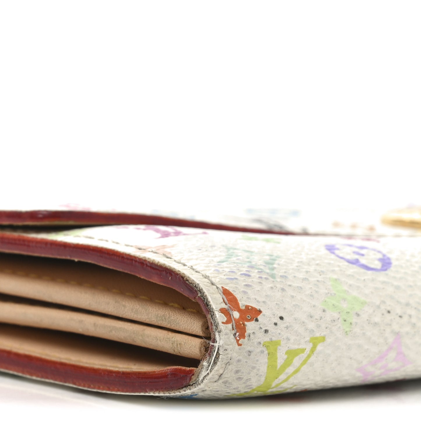 Monogram Multicolor Sarah Wallet White