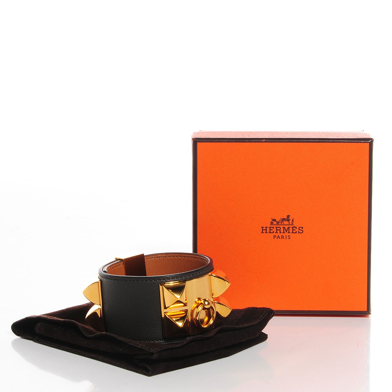 Hermes Swift Collier de Chien CDC L Bracelet Graphite 7 of 7