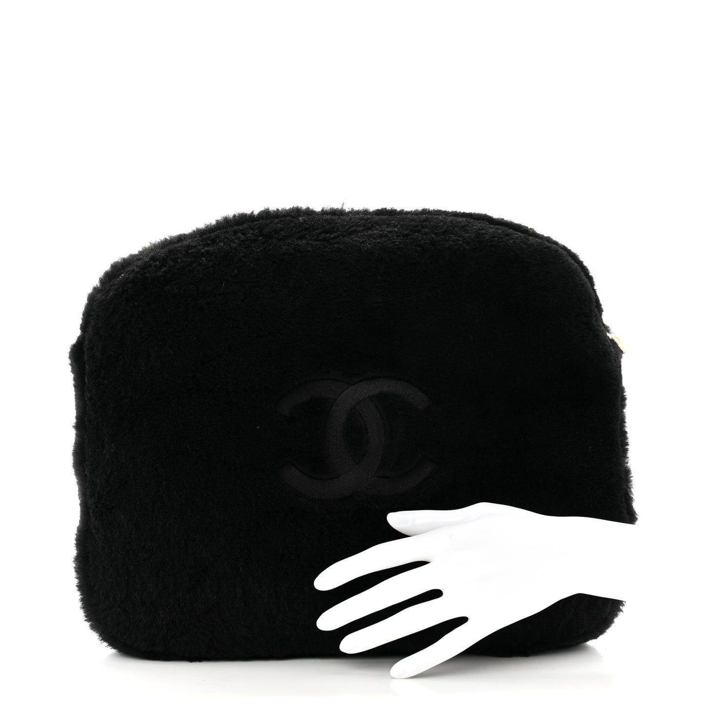 Shearling Lambskin CC Flat Mules 40 Black